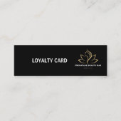 Elegant white and black beauty salon klantenkaartje (Voorkant)