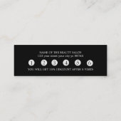 Elegant white and black beauty salon klantenkaartje (Achterkant)