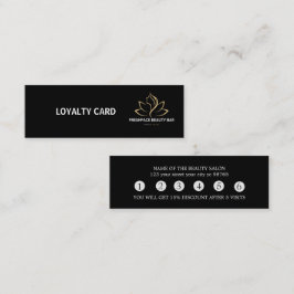 Elegant white and black beauty salon klantenkaartje