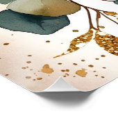 Elegant White and Gold Baubles Watercolor Perfect Poster (Hoek)