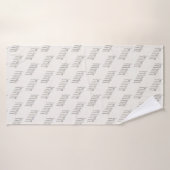 Elegant white and gold cutlery arranged diagonally badhanddoek (Badhanddoek)