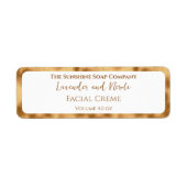 Elegant White and Gold Foil Cosmetics Jar Label (Voorkant)
