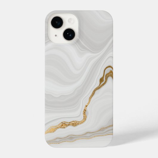 Elegant White And Gold Marble iPhone Hoesje (Achterkant)