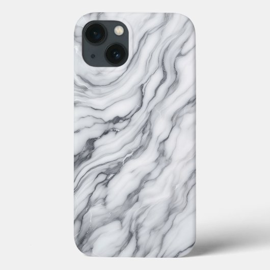 Elegant White and Grey Marble phone case - Modern  (Achterkant)