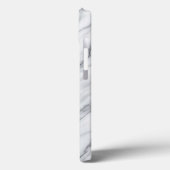 Elegant White and Grey Marble phone case - Modern  (Achterkant / Links)