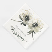 Elegant White Anemones Eucalyptus Stem Wedding Servet (Hoek)