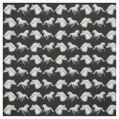 Elegant White Arabian Horse Fabric Stof (Swatch)