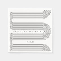 Elegant White Arch Lines Trendy Wedding