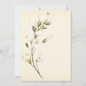 *~* Elegant White Beach Roos Floral Vrijgezellenfe Kaart (Achterkant)