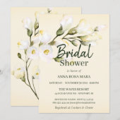 *~* Elegant White Beach Roos Floral Vrijgezellenfe Kaart (Voorkant / Achterkant)