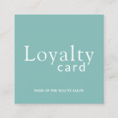 Elegant White Beauty Salon Loyalty Kaart (Voorkant)