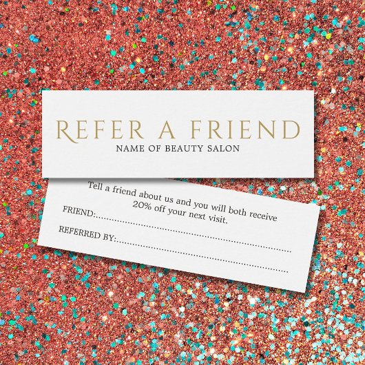 Elegant White Beauty Salon Mini Visitekaartjes