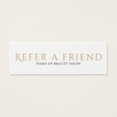 Elegant White Beauty Salon Mini Visitekaartjes (Voorkant)