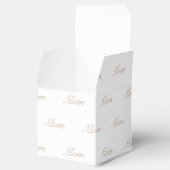 Elegant white beige custom script name text chic bedankdoosjes (Geopend)