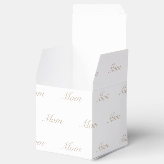 Elegant white beige custom script name text chic bedankdoosjes (Geopend)