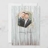 Elegant White Birch Trees Voeg een foto toe Kaart (Voorkant)