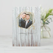 Elegant White Birch Trees Voeg een foto toe Kaart (Staand voorkant)