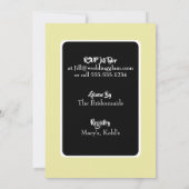 Elegant White, Black, Gold African American Bridal Kaart (Achterkant)