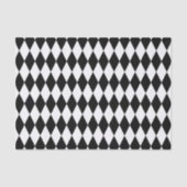 Elegant White Black Harlequin Geometric Rhombusjes Tissuepapier (Voorkant)