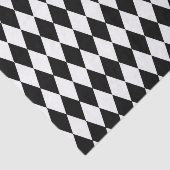Elegant White Black Harlequin Geometric Rhombusjes Tissuepapier (Detail)