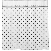 Elegant White Black Polka Dot Spots Pattern Douchegordijn (Voorkant)