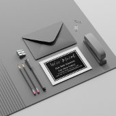 Elegant White Black We hebben adreswijziging gemaa Briefkaart