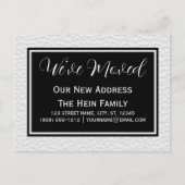 Elegant White Black We hebben adreswijziging gemaa Briefkaart (Voorkant)