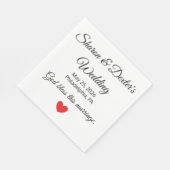 Elegant White & Black Wedding Reception Servet (Hoek)