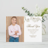 Elegant White Blossom First Heilige Communauteit F Bedankkaart (Staand voorkant)