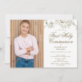 Elegant White Blossom First Heilige Communauteit F Kaart (Voorkant)