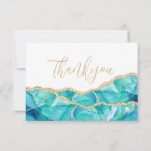 Elegant White Blue Glitter Wedding Menu RSVP (Achterkant)