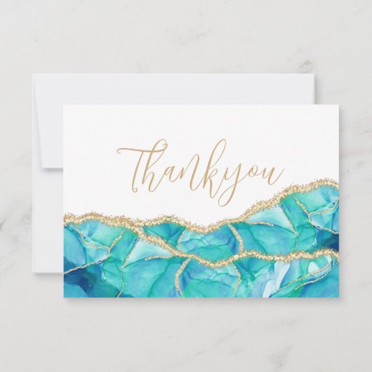 Elegant White Blue Glitter Wedding Menu RSVP (Achterkant)