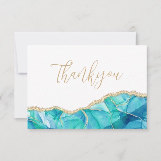 Elegant White Blue Glitter Wedding Menu RSVP (Achterkant)