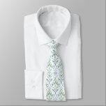 Elegant white blue green neck tie stropdas<br><div class="desc">elegant watercolor pattern tie</div>