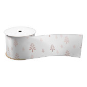 Elegant White Blush Roze kerstboom Satijnen Lint (Spoel)