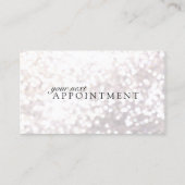 Elegant White Bokeh Appointkaart Afsprakenkaartje (Voorkant)