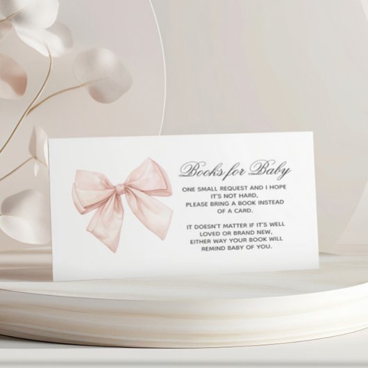 Elegant White Bow Book voor Baby Enclosure Kaart