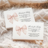 Elegant White Bow Book voor Baby Enclosure Kaart