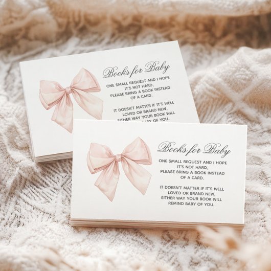 Elegant White Bow Book voor Baby Enclosure Kaart