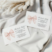 Elegant White Bow Book voor Baby Enclosure Kaart