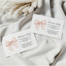 Elegant White Bow Book voor Baby Enclosure Kaart