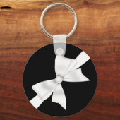 Elegant White Bow Sleutelhanger (Voorkant)