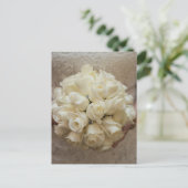 Elegant White Bridal Bouquet Briefkaart (Staand voorkant)