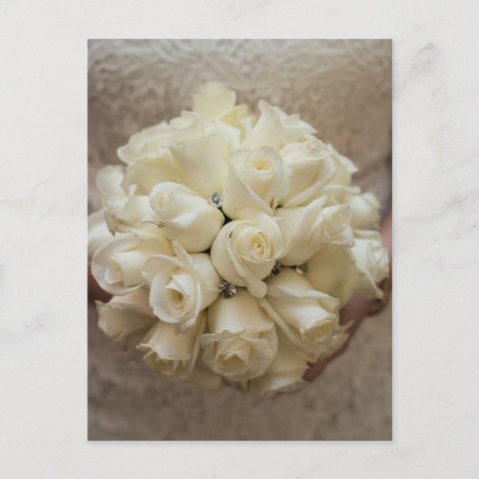 Elegant White Bridal Bouquet Briefkaart (Voorkant)
