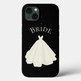 Elegant White Bride Gown Typography Wedding Case-Mate iPhone Case