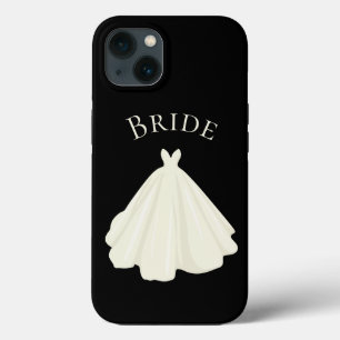 Elegant White Bride Gown Typography Wedding Case-Mate iPhone Case