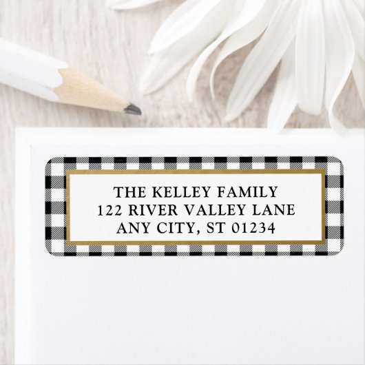 Elegant White Buffalo Pset Framed Address Label (Insitu)