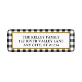 Elegant White Buffalo Pset Framed Address Label (Voorkant)