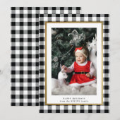 Elegant White Buffalo Spond Verticale Foto Feestdagenkaart (Voorkant / Achterkant)