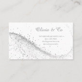 Elegant White Business Card Visitekaartje (Achterkant)
